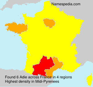 Surname Adie in France