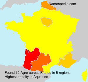 Surname Agre in France