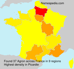 Surname Agron in France