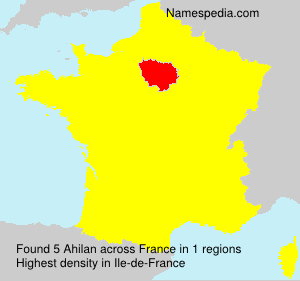 Surname Ahilan in France