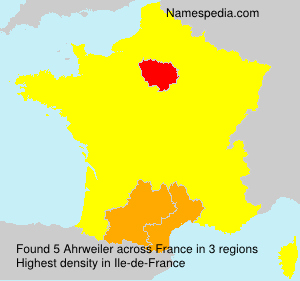 Surname Ahrweiler in France