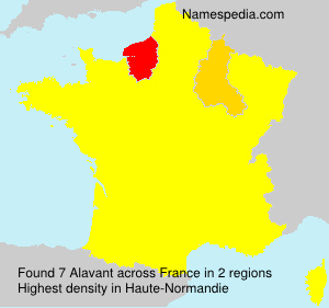 Surname Alavant in France