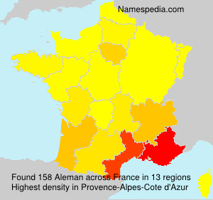 Surname Aleman in France