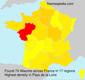 Surname Allaume in France