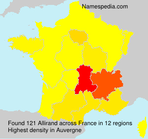Surname Allirand in France