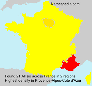 Surname Allisio in France