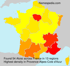 Surname Aloisi in France