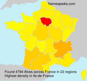 Surname Alves in France
