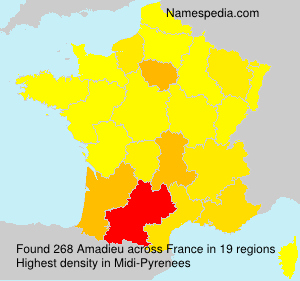 Surname Amadieu in France