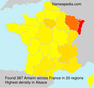 Surname Amann in France