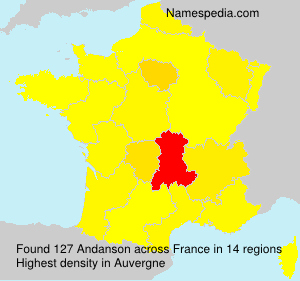 Surname Andanson in France