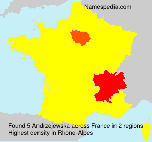 Surname Andrzejewska in France