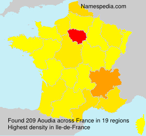 Surname Aoudia in France