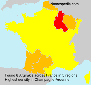 Surname Argirakis in France