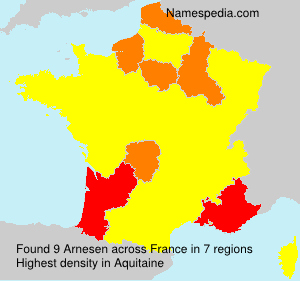 Surname Arnesen in France