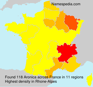 Surname Aronica in France