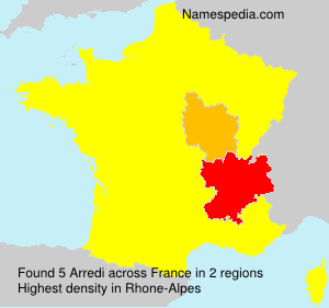 Surname Arredi in France