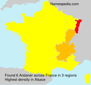 Surname Arslaner in France