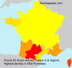Surname Azzini in France