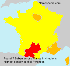Surname Baben in France