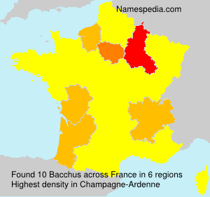 Surname Bacchus in France
