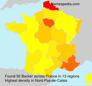 Surname Backer in France