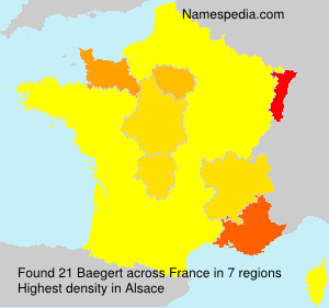 Surname Baegert in France