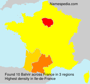 Surname Bahrir in France