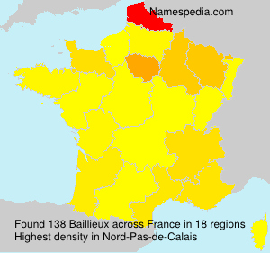 Surname Baillieux in France