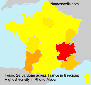 Surname Bardone in France