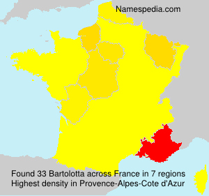Surname Bartolotta in France