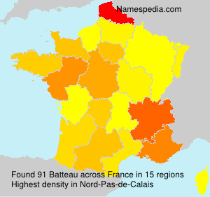 Surname Batteau in France