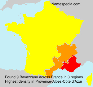 Surname Bavazzano in France