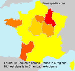 Surname Beaucote in France