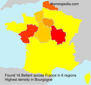Surname Bellant in France