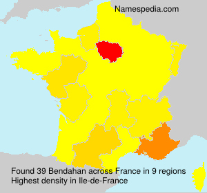 Surname Bendahan in France