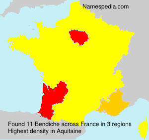 Surname Bendiche in France