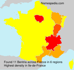 Surname Bentria in France