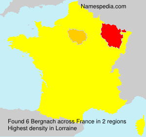 Surname Bergnach in France