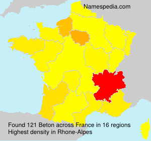 Surname Beton in France
