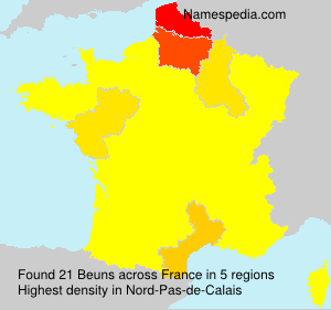 Surname Beuns in France