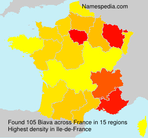 Surname Biava in France