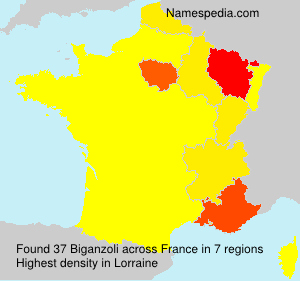 Surname Biganzoli in France