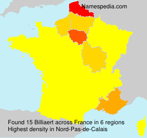 Surname Billiaert in France