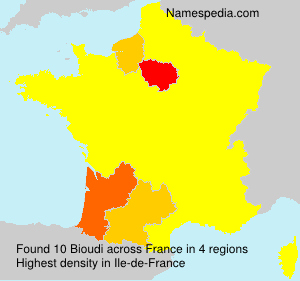 Surname Bioudi in France