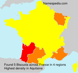 Surname Biscuola in France