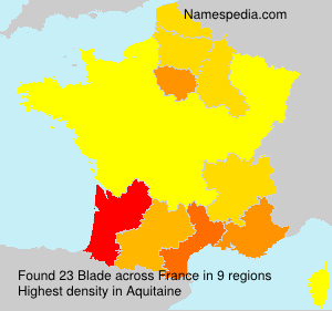 Surname Blade in France