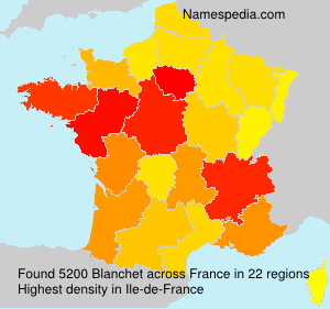 Surname Blanchet in France