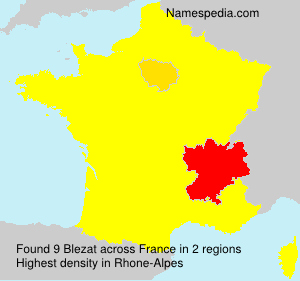 Surname Blezat in France