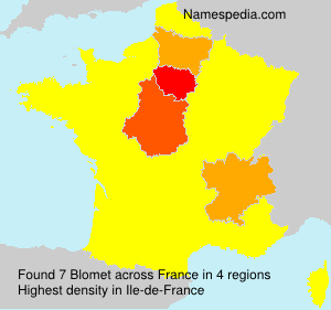 Surname Blomet in France
